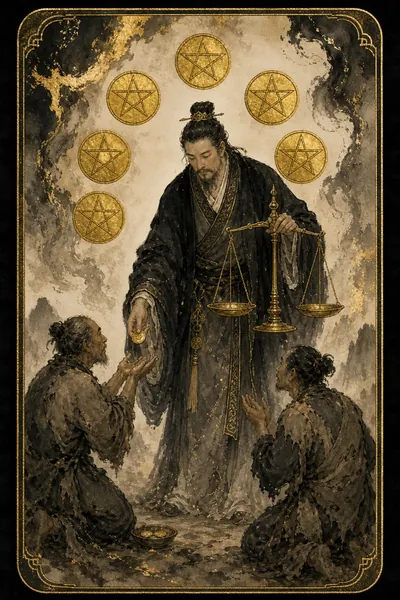 錢幣六塔羅牌