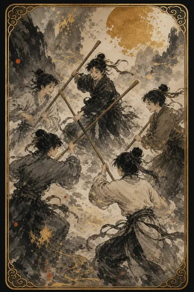 權杖五塔羅牌