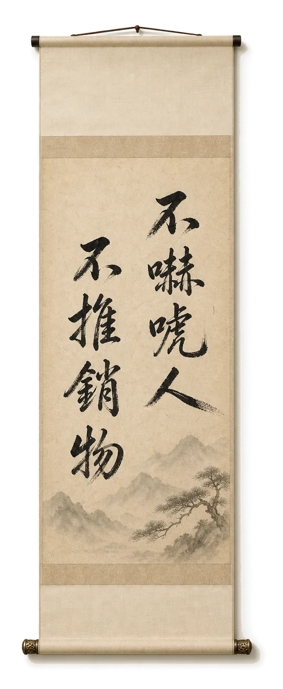 不嚇唬人，不推銷物