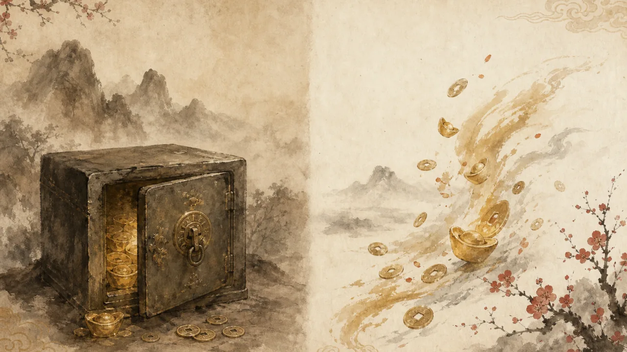 財星入庫 vs 財星透干 — 哪一種人賺得久？